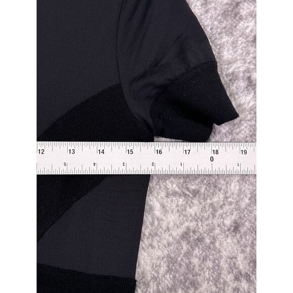TSE Dress Small Womens Black Cashmere Detailing Short Sleeve Midi - Picture 4 of 10